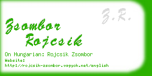 zsombor rojcsik business card